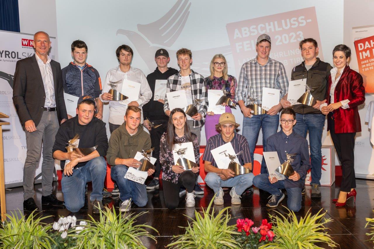 Die Drittplatzierten bei den TyrolSkills 2023, Foto: WK Lienz/Brunner Images