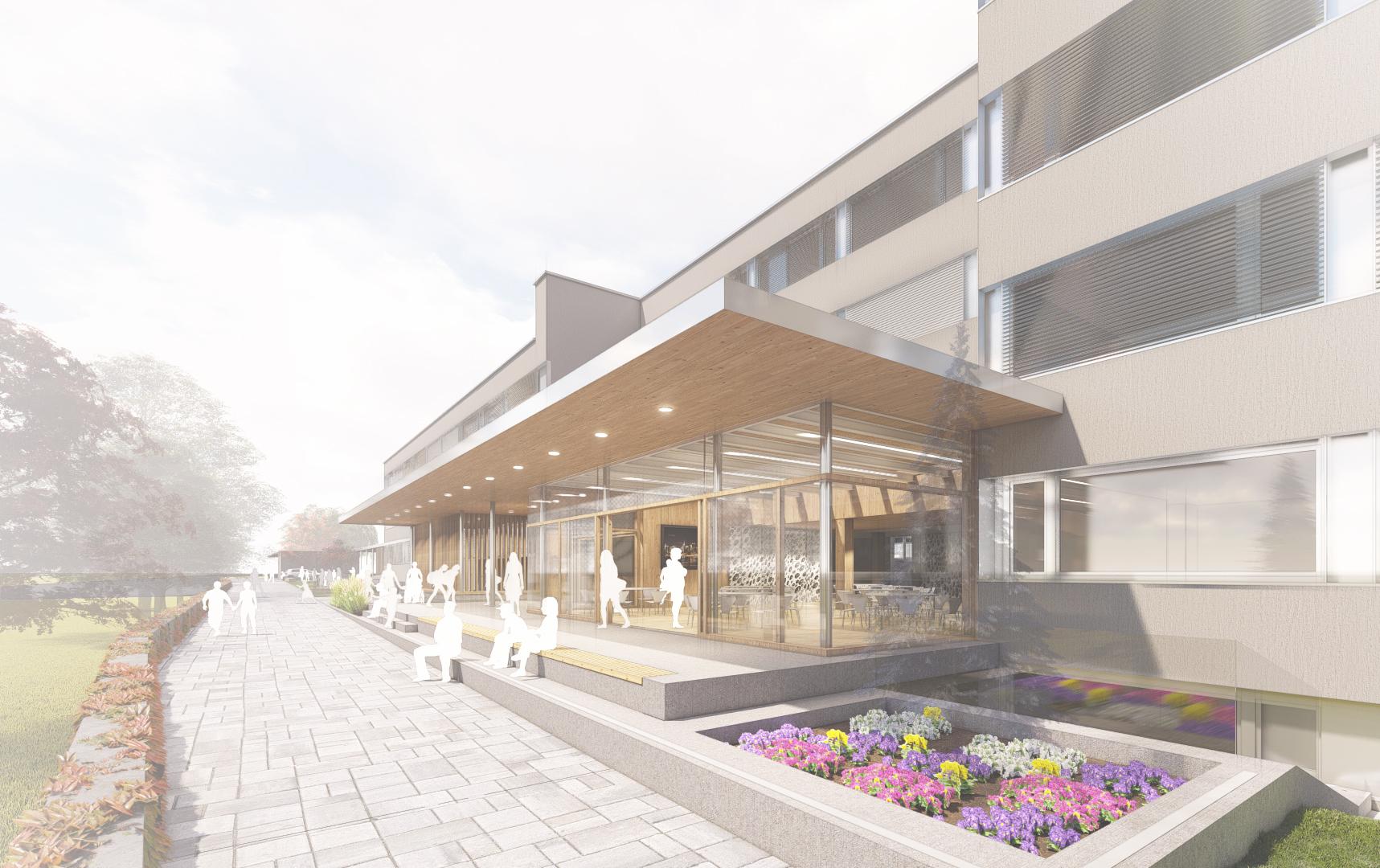 Aula Vorplatz, Foto und Entwurf: okai