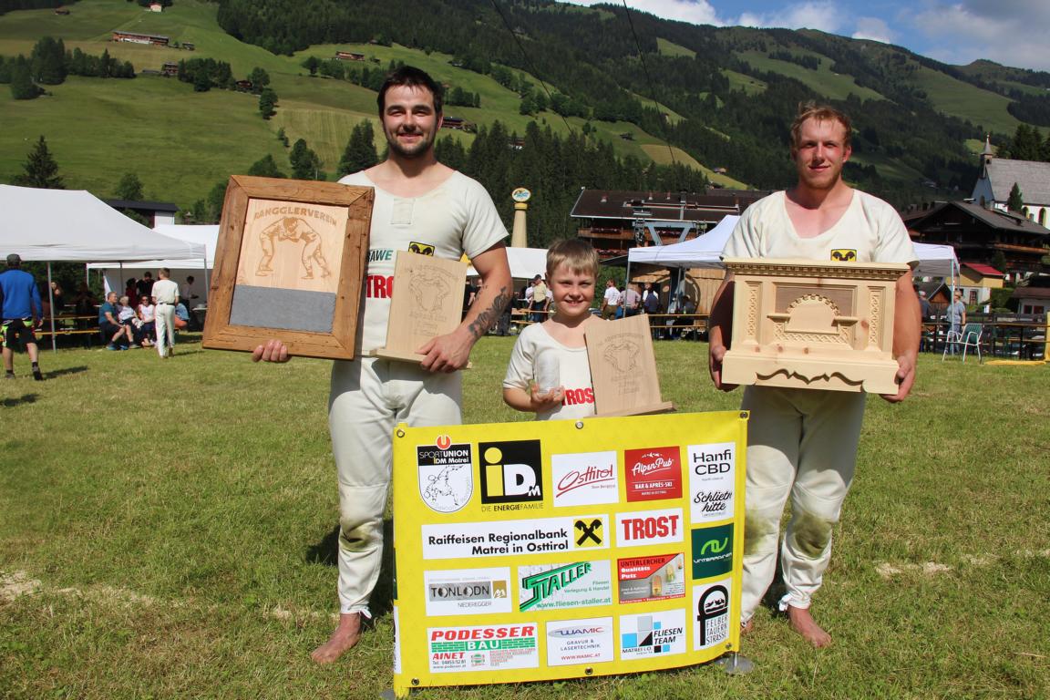 Philip Holzer, Emanuel Wibmer und Lukas Mattersberger. Foto: Union Matrei