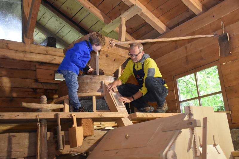 Auch das Innenleben der M&uuml;hle wurde originalgetreu und funktionell wieder hergestellt.