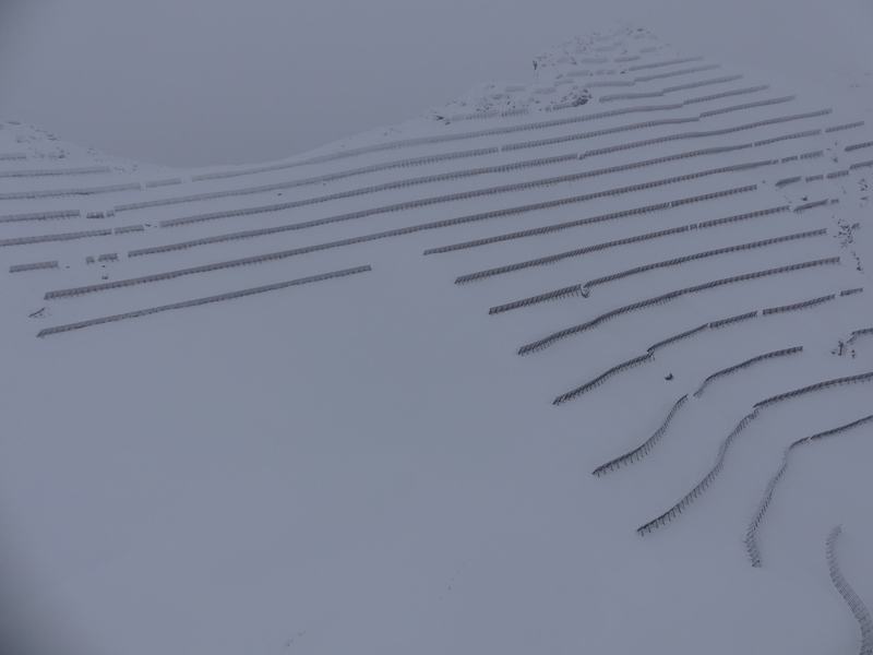 Lawinenverbau n&ouml;rdlich von Tresdorf.