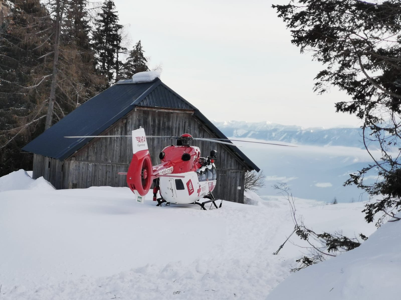 Die ARA-Flugrettung war vor Ort. Foto: Bergrettung Spittal