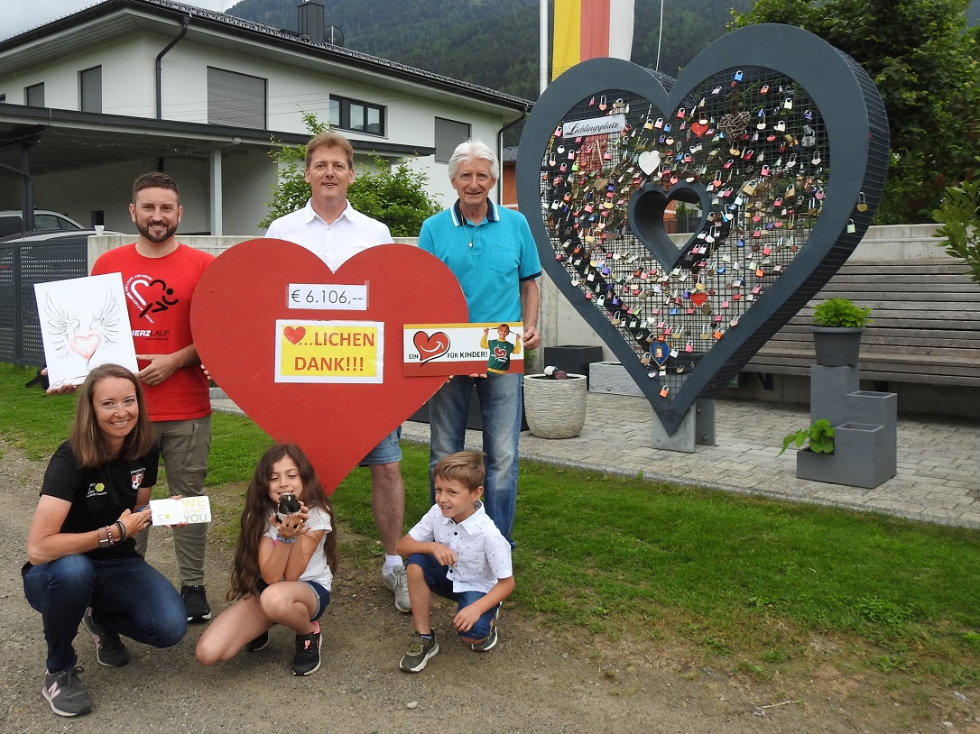 Julia Neugebauer, Rene Pucher, Engelbert Hosner, Viktor Plank und Engelberts Kids.