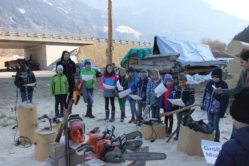 Viel Wissenswertes &uuml;ber B&auml;ume, die verschiedenen Holzarten und ihre Eigenschaften gab es bei Florian und Kerstin Hubmann zu lernen.