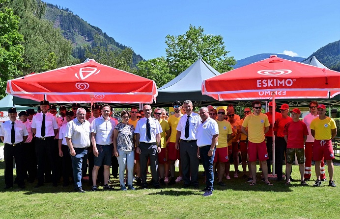 Die neue Einsatzzentrale der Wasserrettung in D&ouml;briach wurde nach zwar kurzer Bauzeit aber mit coronabedingt zwei Jahren Verz&ouml;gerung feierlich seiner Bestimmung &uuml;bergeben.