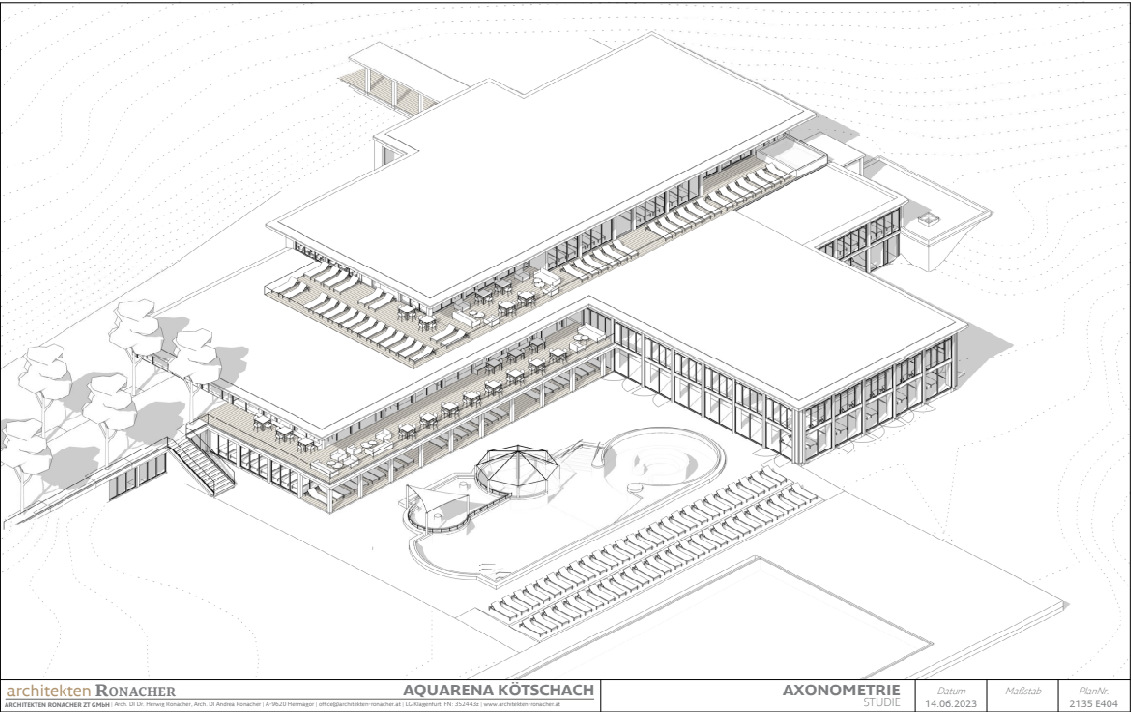 Entw&uuml;rfe f&uuml;r die Sanierung der Aquarena in K&ouml;tschach-Mauthen. Foto: Architekten Ronacher