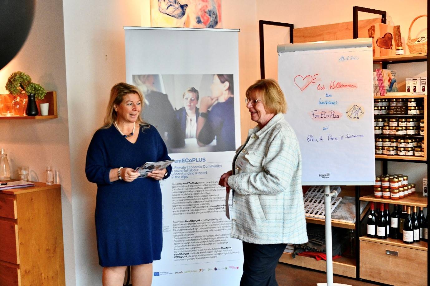 Tanja Telesklav (FIW K&auml;rnten) und Unternehmensberaterin Elke Beneke.