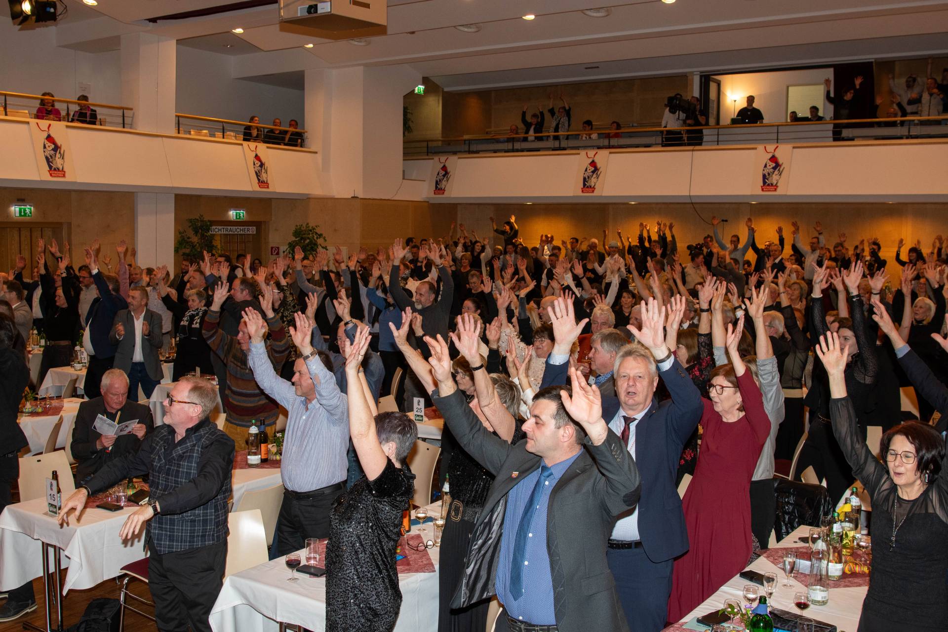 Gute Stimmung nicht nur im Saal sondern auch bei der Faschingsgilde.