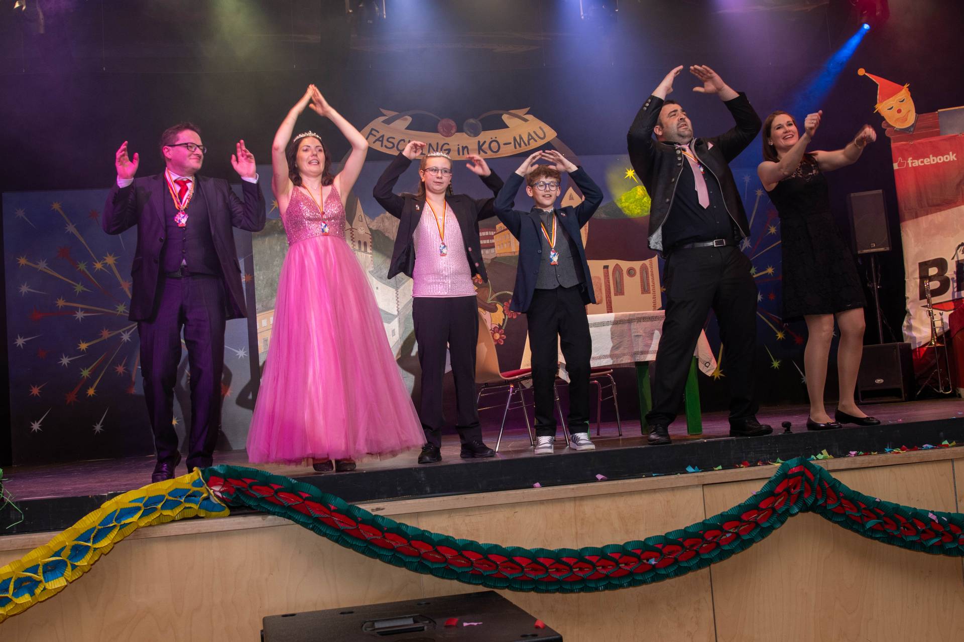 Gute Stimmung nicht nur im Saal sondern auch bei der Faschingsgilde.