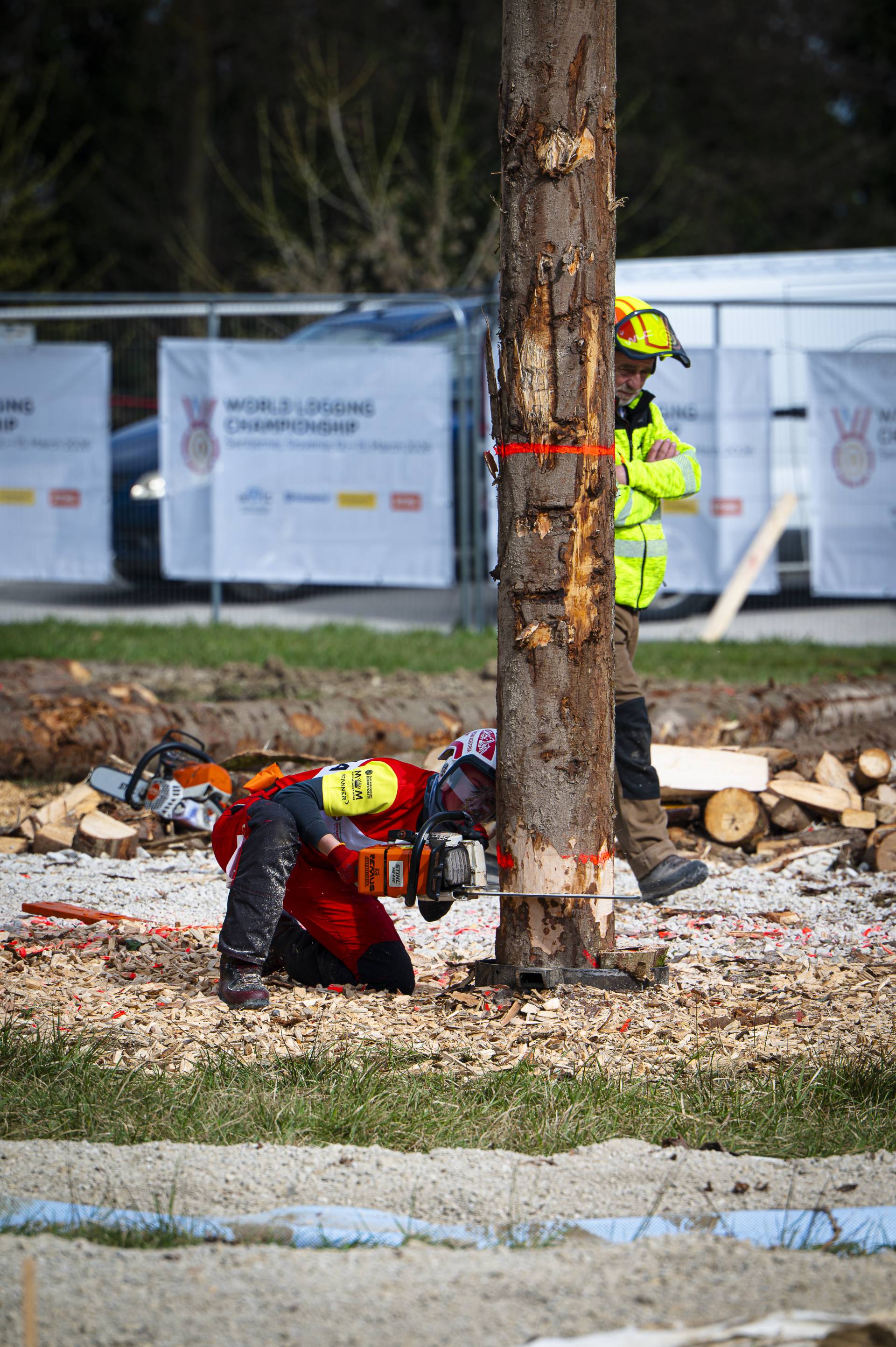 Pr&auml;zision und Geschick war gefragt bei der Weltmeisterschaft der Waldarbeit in Slowenien.