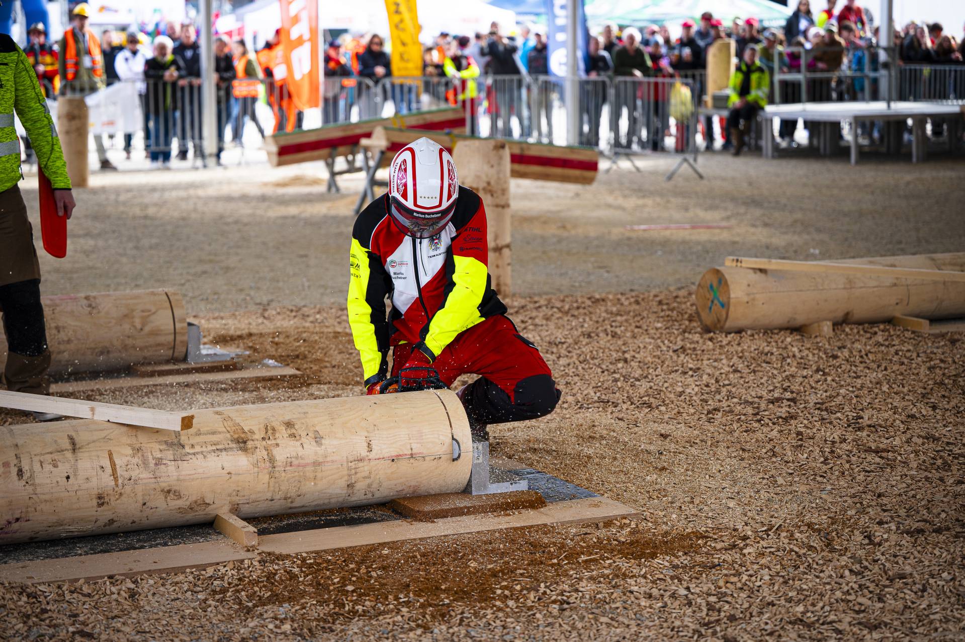 Pr&auml;zision und Geschick war gefragt bei der Weltmeisterschaft der Waldarbeit in Slowenien.