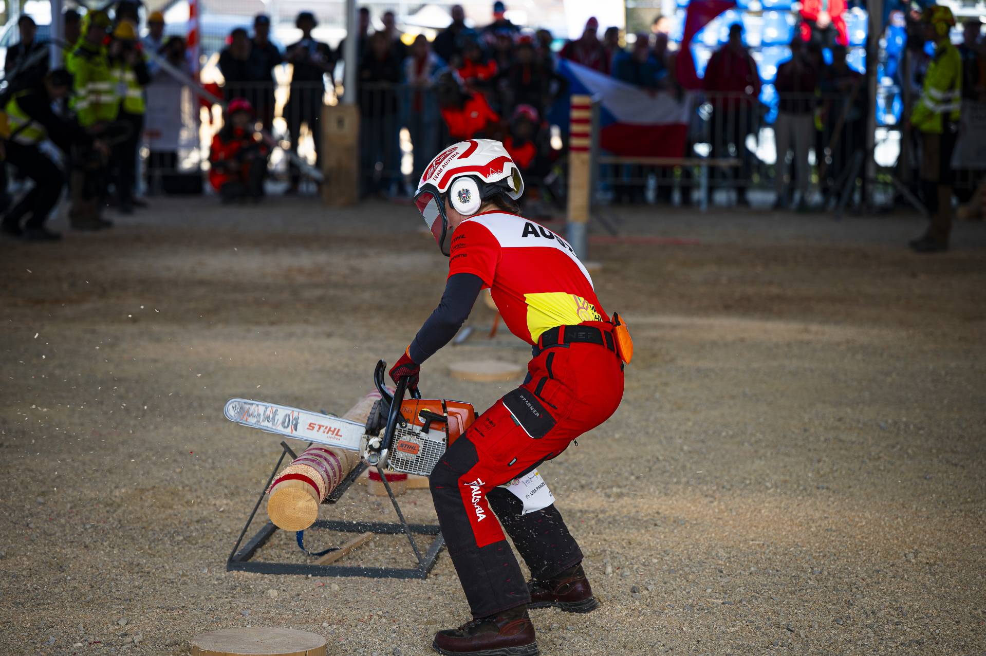 Pr&auml;zision und Geschick war gefragt bei der Weltmeisterschaft der Waldarbeit in Slowenien.