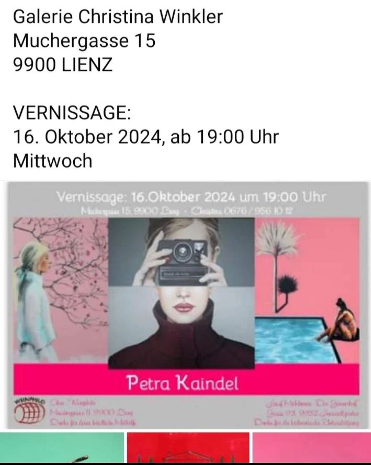 Petra Kaindel Ausstellung "My Way" in Lienz