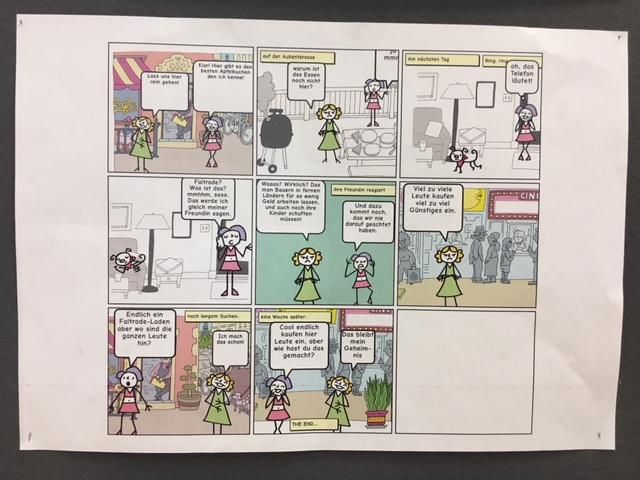 Auch digitale Comics wurden von den Sch&uuml;lerInnen gestaltet