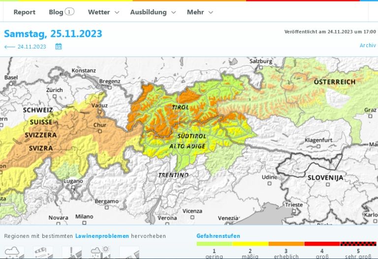 Erhebliche Lawinengefahr auch im Norden Osttirols