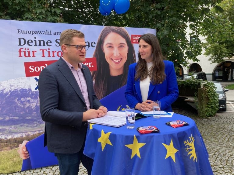 Sophia Kircher auf EU-Wahlkampftour in Osttirol