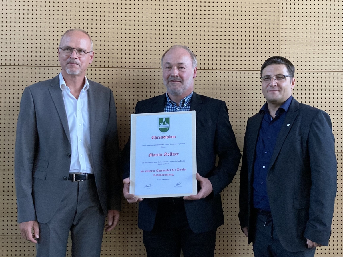 Auszeichnung f&uuml;r Osttiroler Tischlermeister Martin Gollner