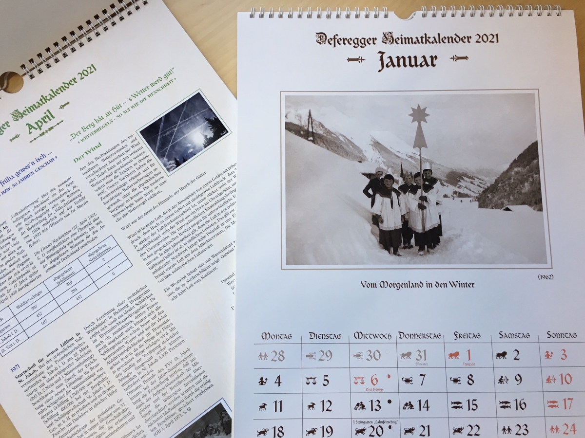 Deferegger Heimatkalender geht in 22. Auflage