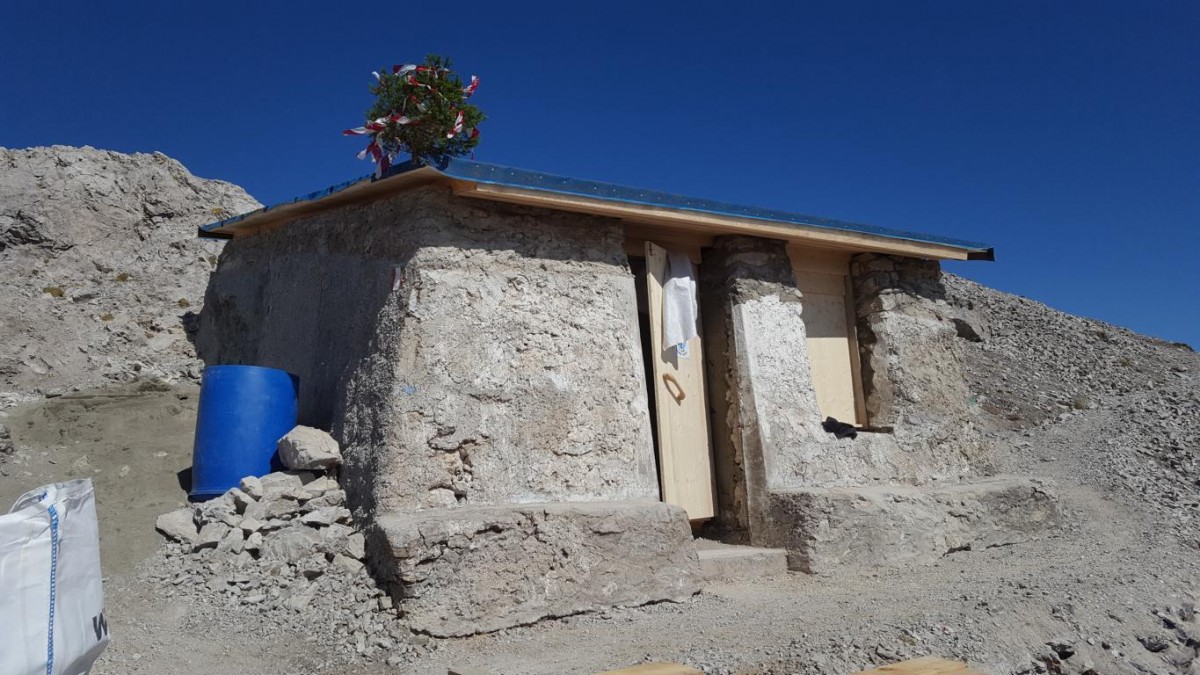 Die Linderh&uuml;tte am Spitzkofel ist wieder wetterfest