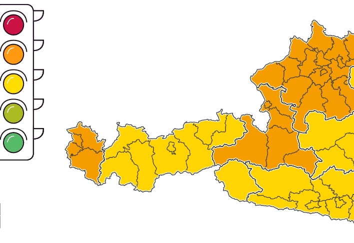 Tirol bleibt gelb auf Coronaampel