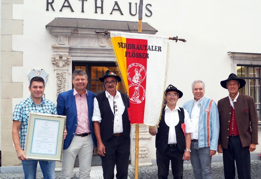 Fl&ouml;&szlig;erverband-Urkunde f&uuml;r die Stadt Spittal 