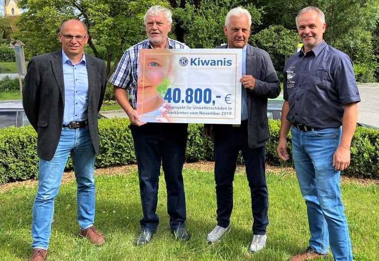 K&auml;rntner &bdquo;Kiwanis&ldquo; halfen Unwetteropfern 