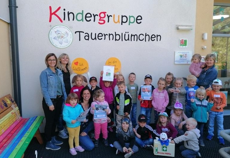 Die &bdquo;Tauernbl&uuml;mchen&ldquo; sind ein &bdquo;Sicherer Kindergarten&ldquo; 