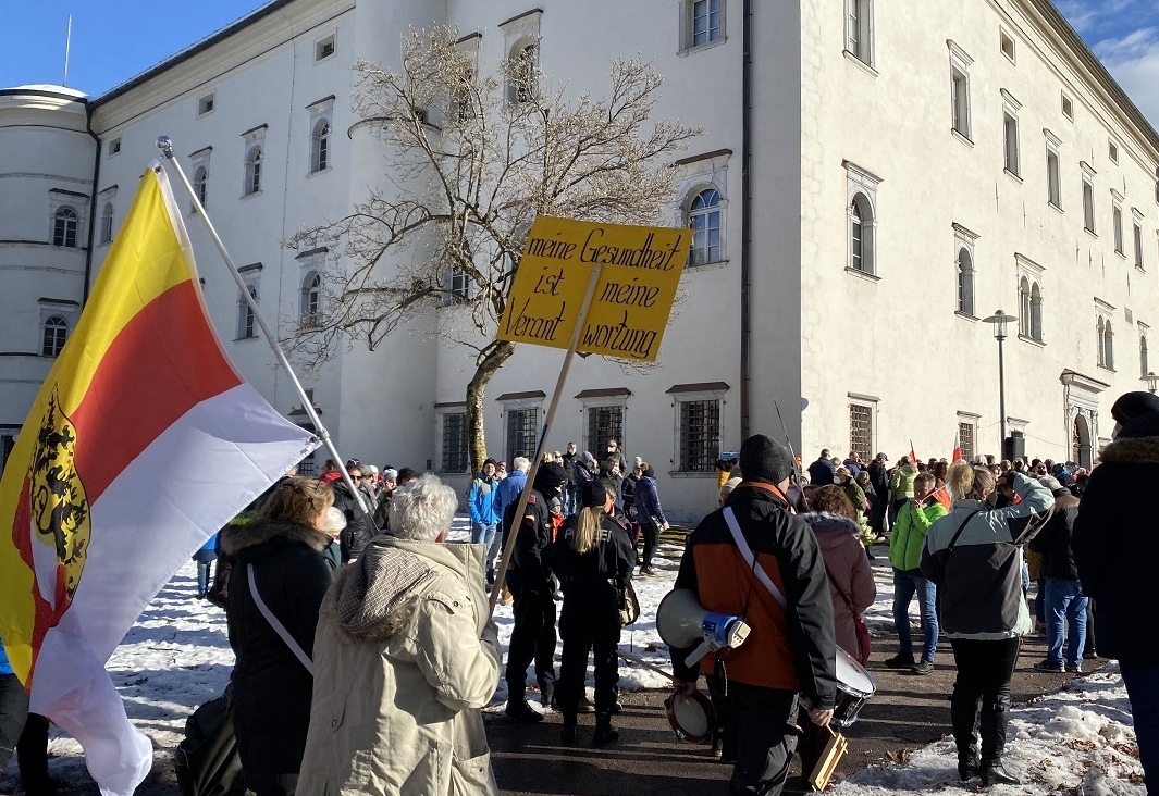 Erste Corona-Demo in Spittal