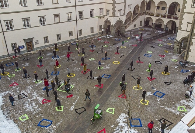 Kunstaktion im Landhaus