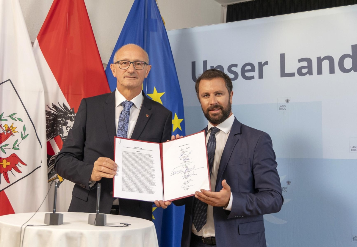 Tirol Erkl&auml;rung - Land bezieht Position