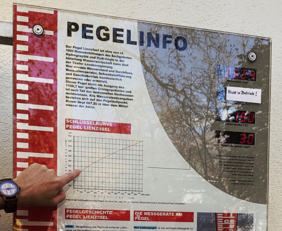 Lienz - Pegelmessstelle der Isel wird verlegt