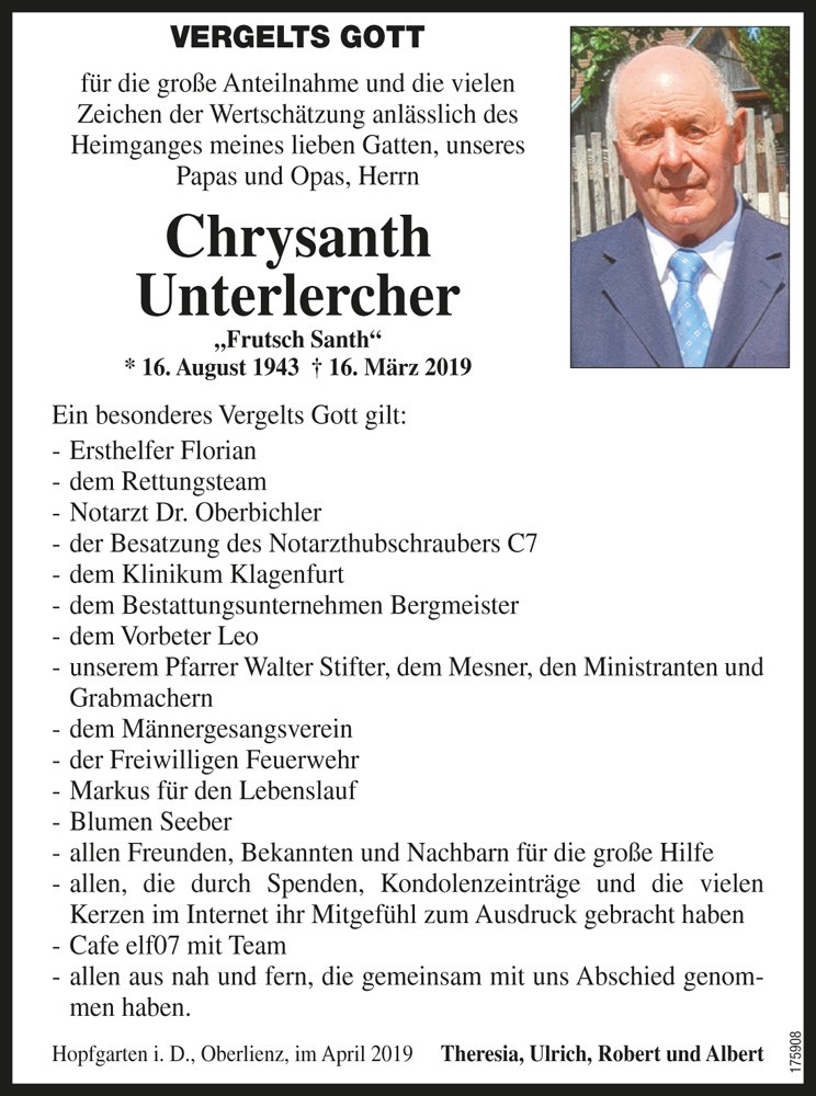 Chrysanth Unterlercher 