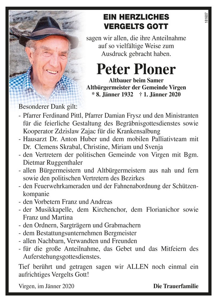 Peter Ploner, vlg. Samer