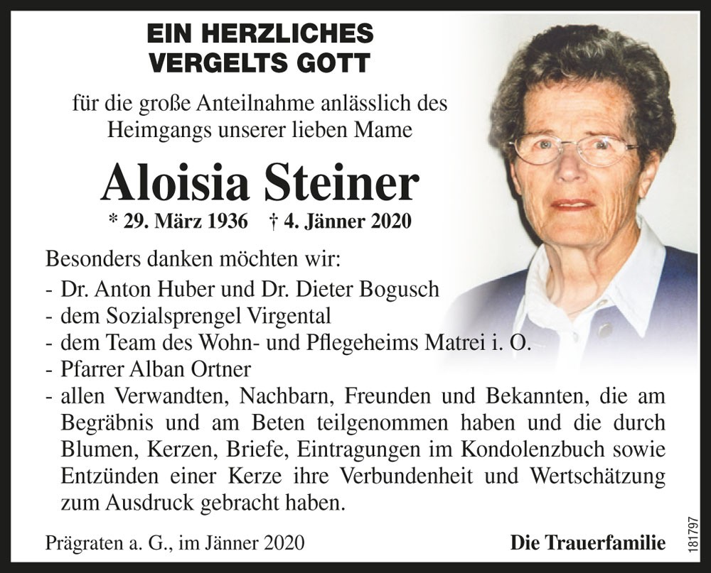 Aloisia Steiner 