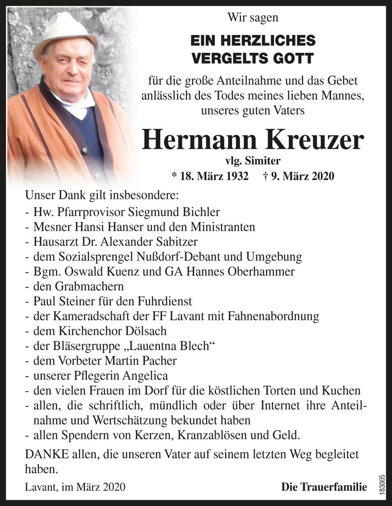Hermann Kreuzer, vlg. Simiter