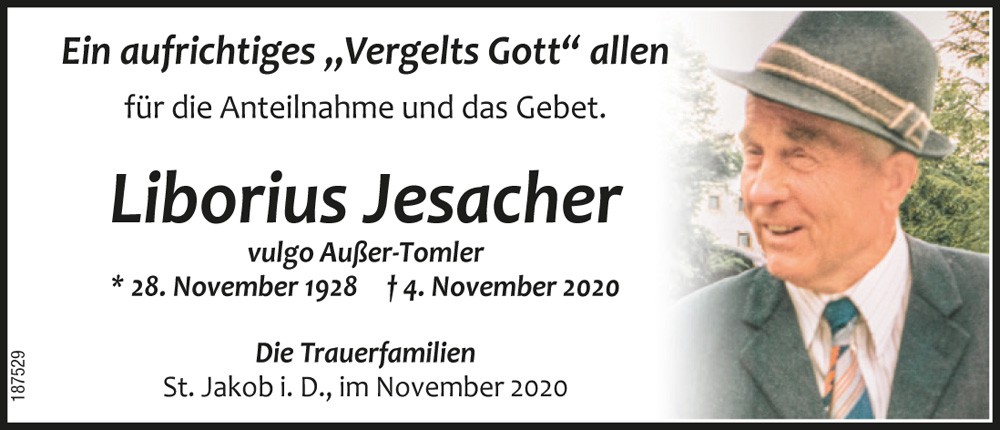 Liborius Jesacher, vlg. Au&szlig;ertomler