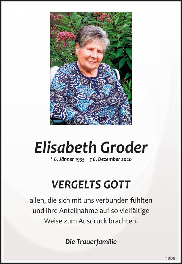 Elisabeth Groder geb. Bundschuh