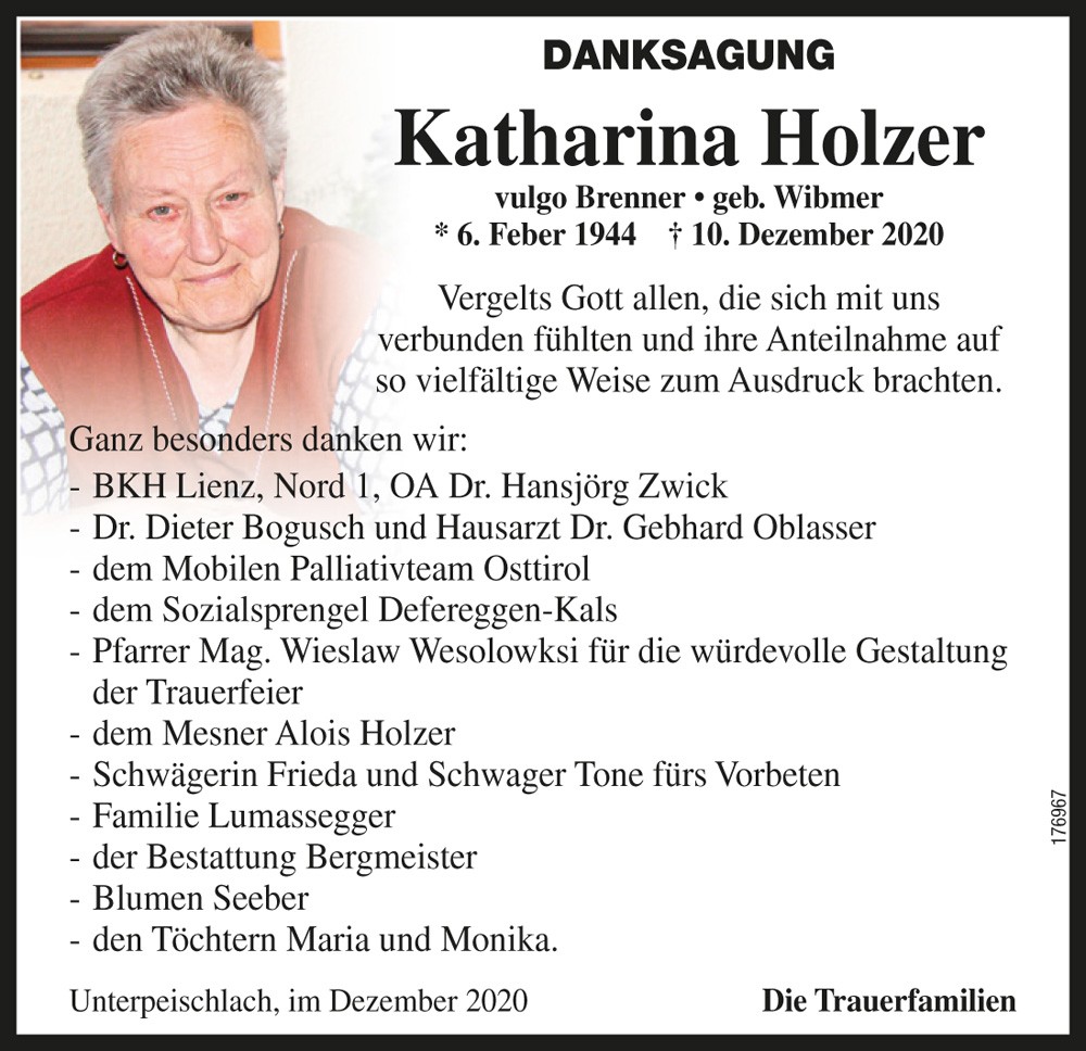 Katharina Holzer, vlg. Brenner
