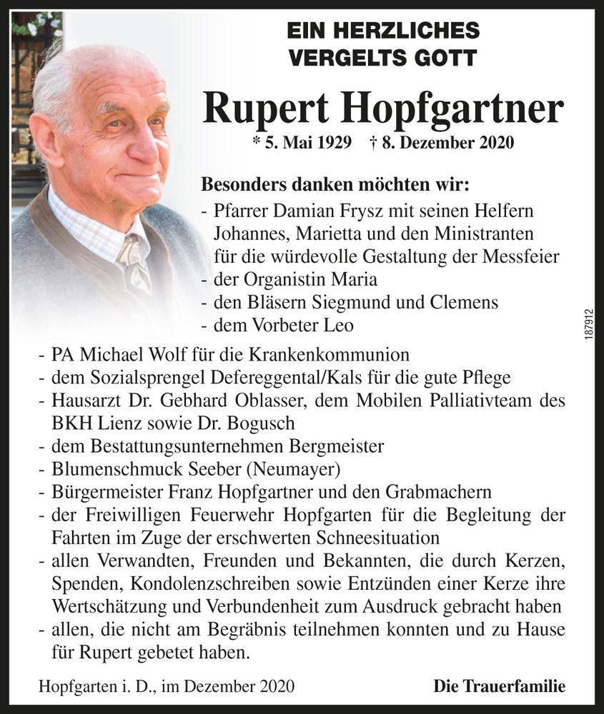 Rupert Hopfgartner, vlg. Grongl
