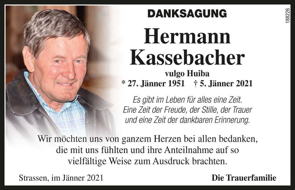 Hermann Kassebacher, vlg. Huiba