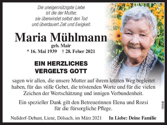 Maria M&uuml;hlmann