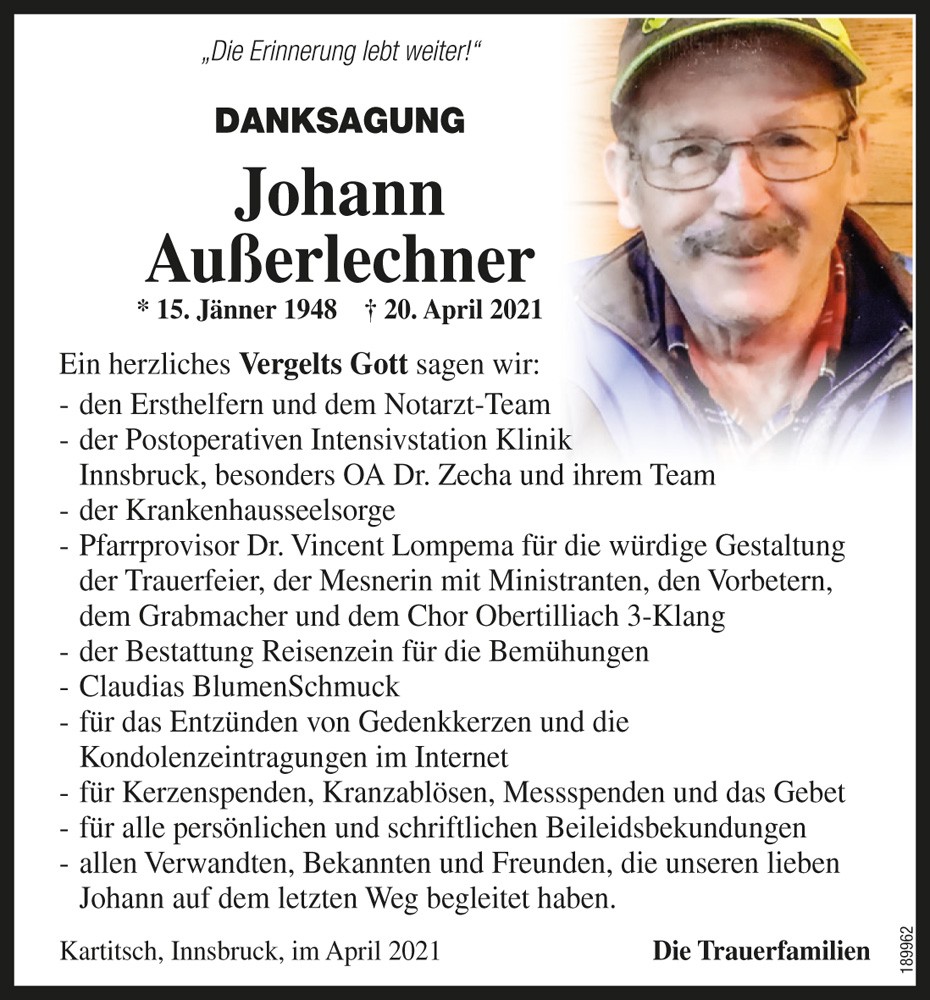 Johann Au&szlig;erlechner vlg. Honsa