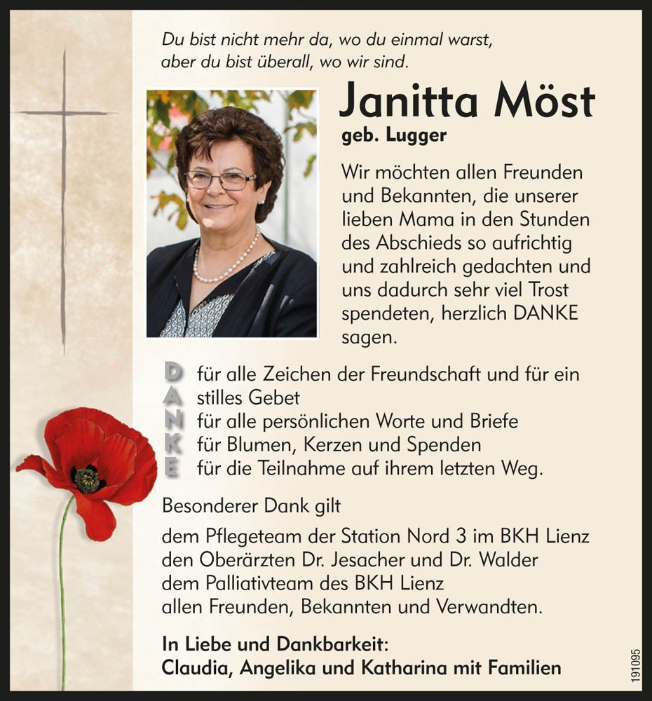 Janitta M&ouml;st, geb. Lugger