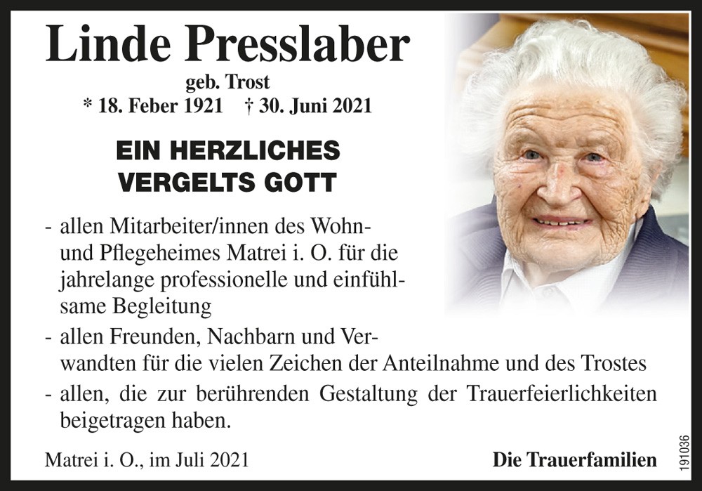 Theolinde Presslaber, geb. Trost