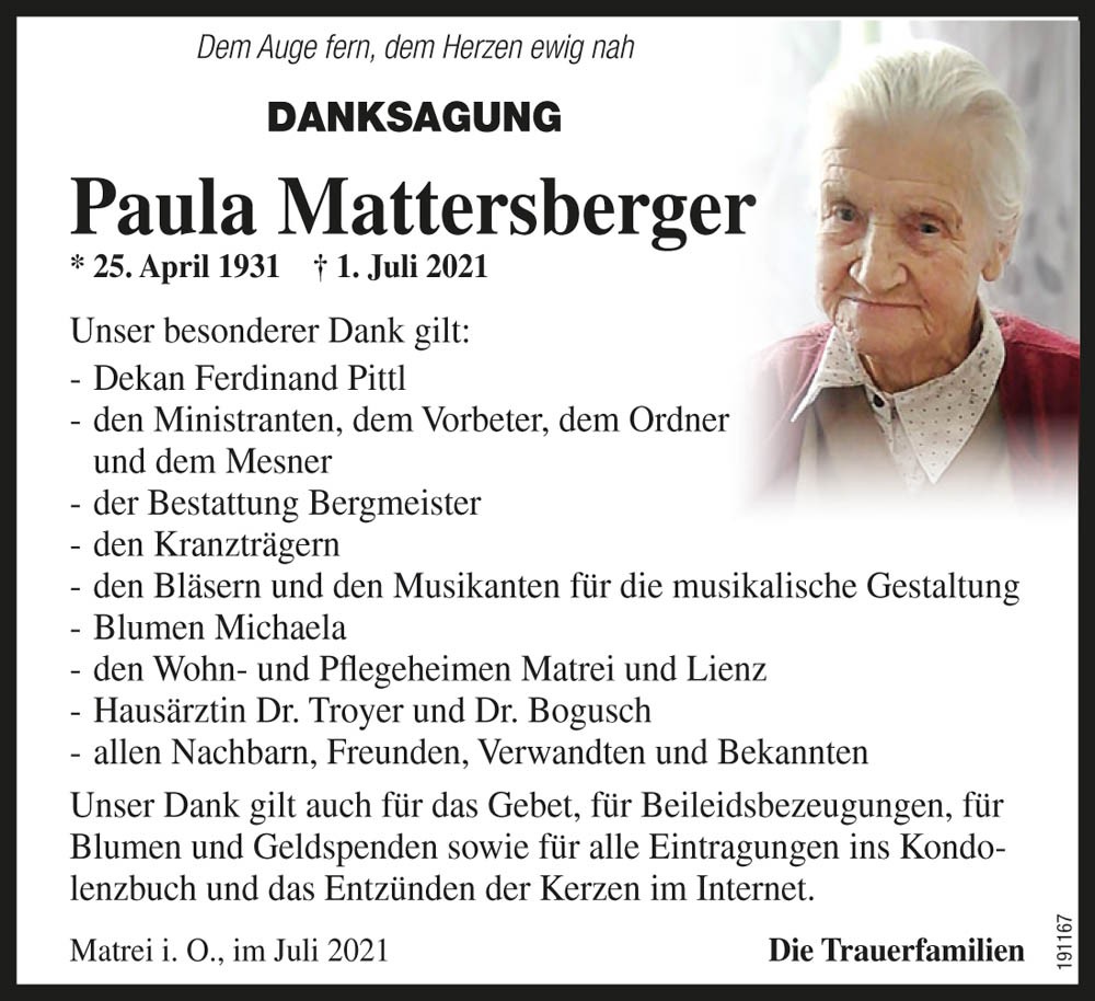Paula Mattersberger, vlg. Taxa