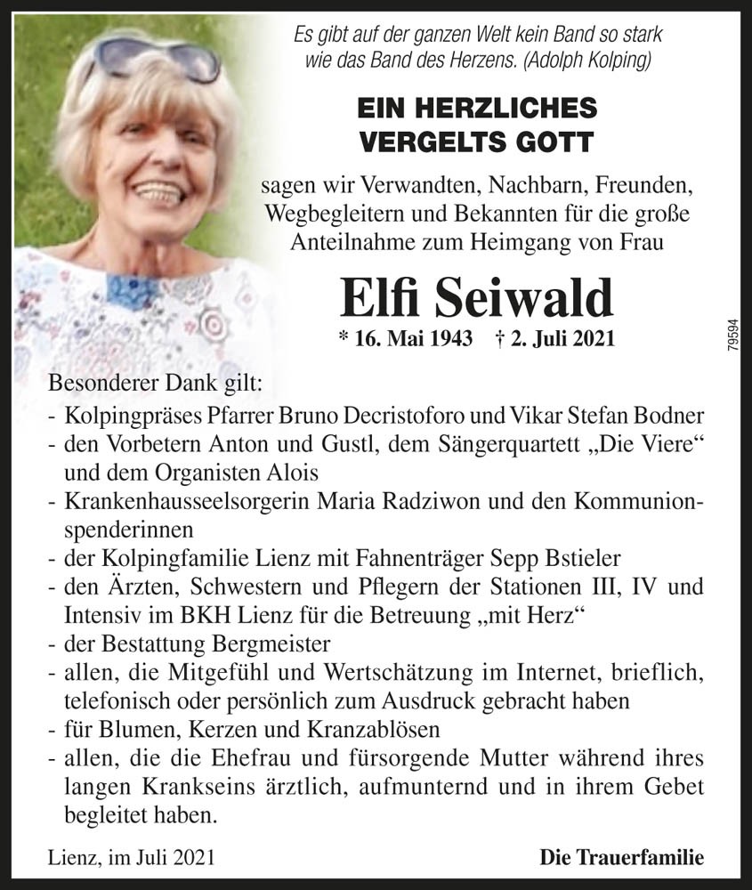 Elfi Seiwald, geb. M&uuml;ller 