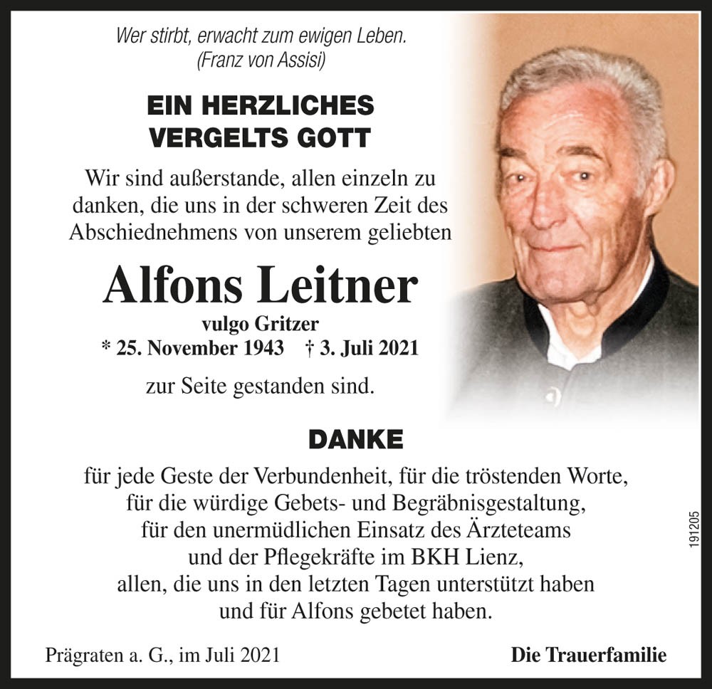 Alfons Leitner, vlg. Gritzer