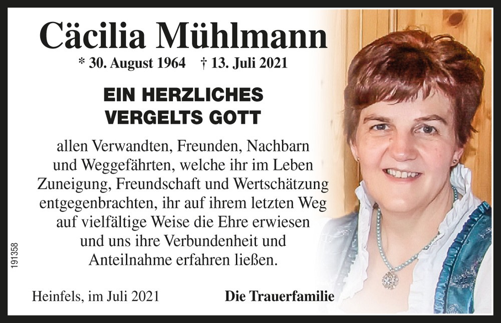 C&auml;cilia M&uuml;hlmann, geb. Wurzer