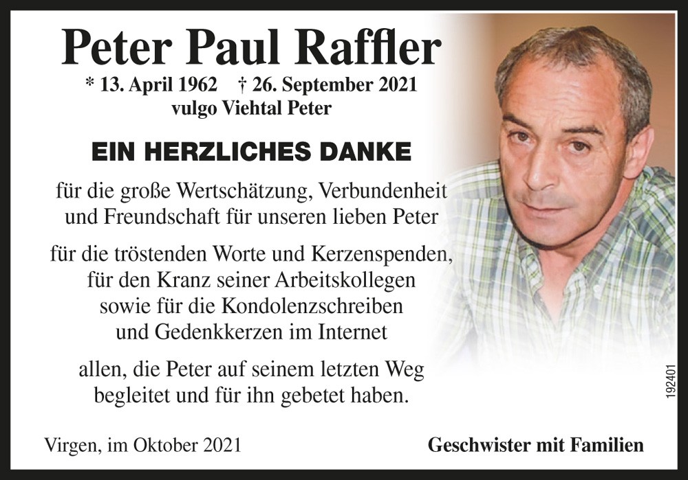 Peter Paul Raffler, vlg. "Viehtal Peter"