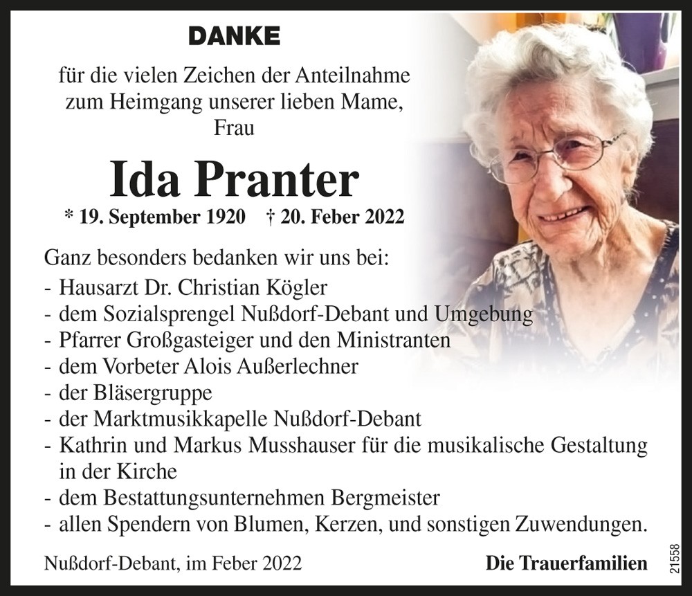 Ida Pranter, geb. Schreier